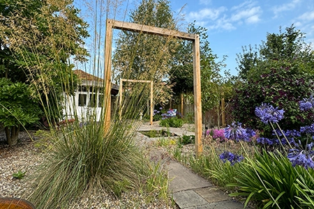 oak pergola installation