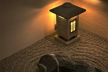 Japanese style sand garden
