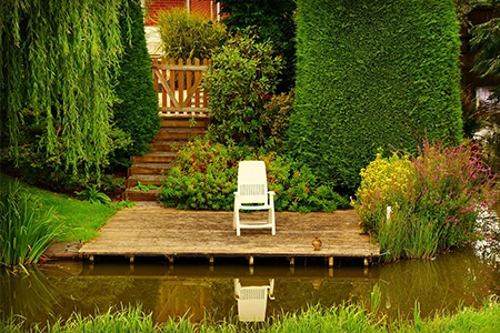 Garden room decking floor