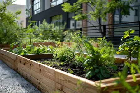 Planting and light in urban city garden design