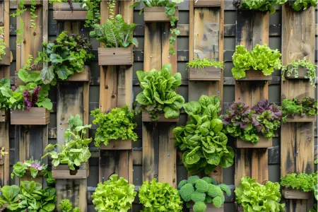 Vertical plant container wall
