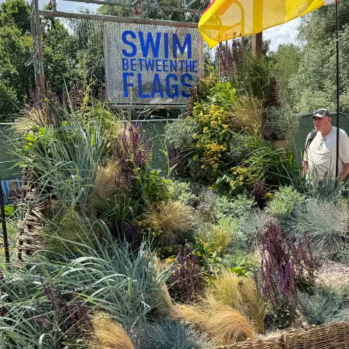 RNLI Swim between the flags community cube garden